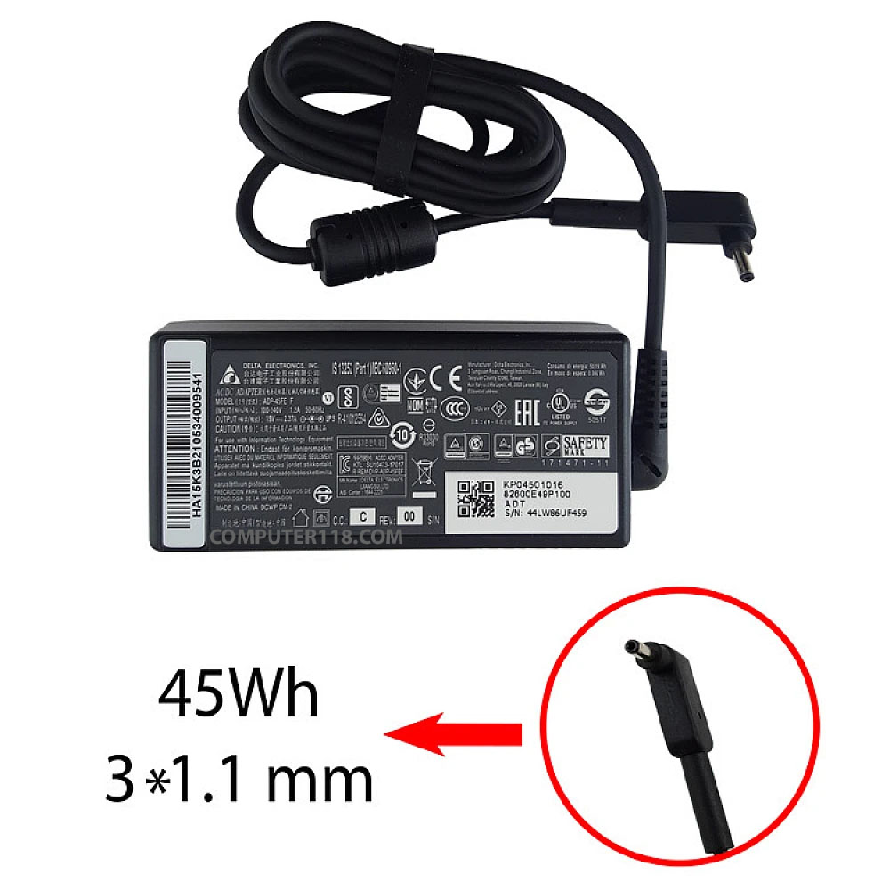 Adaptor Laptop Acer 19V 2.37A 3x1.1mm
