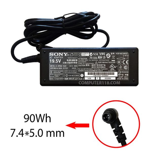 آداپتور لپ تاپ سونی 19.5V 3.9A