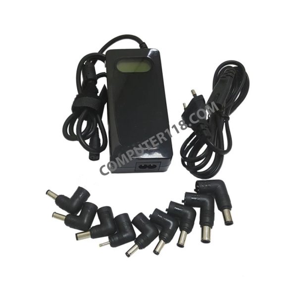آداپتور لپ تاپ همه کاره Universal 90W دیجیتال با ال سی دی