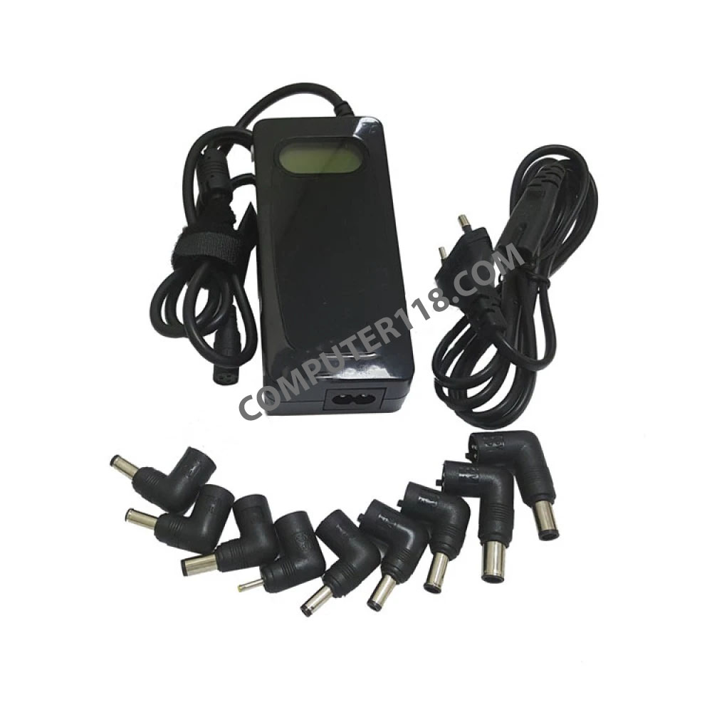 آداپتور لپ تاپ همه کاره Universal 90W دیجیتال با ال سی دی