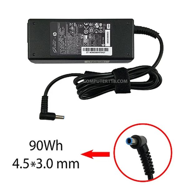 آداپتور لپ تاپ اچ پی 19.5V 4.62A سر فیش آبی 1