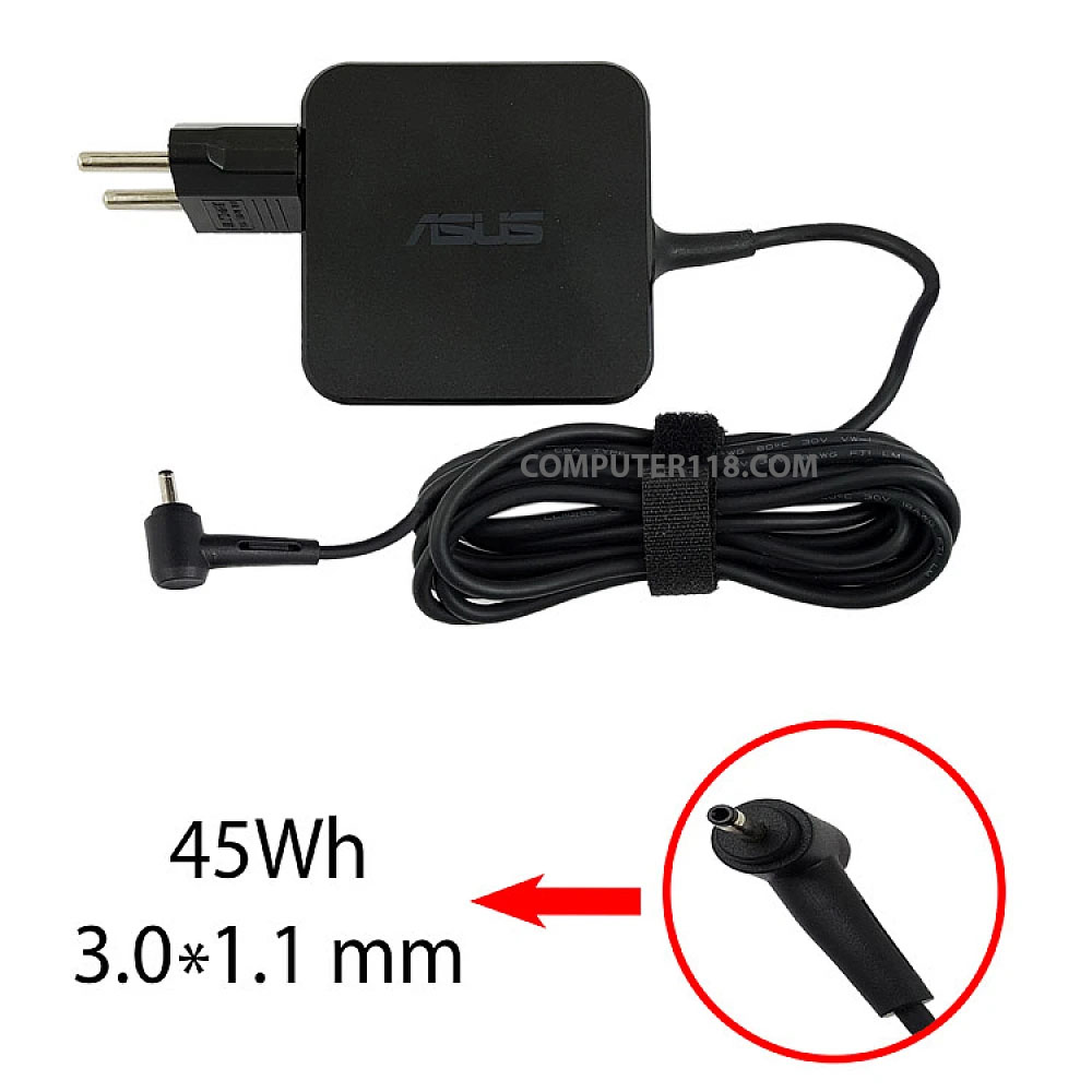 آداپتور لپ تاپ ایسوس 19V 2.37A مربعی سرزنبوکی سرریز 31.1mm 1
