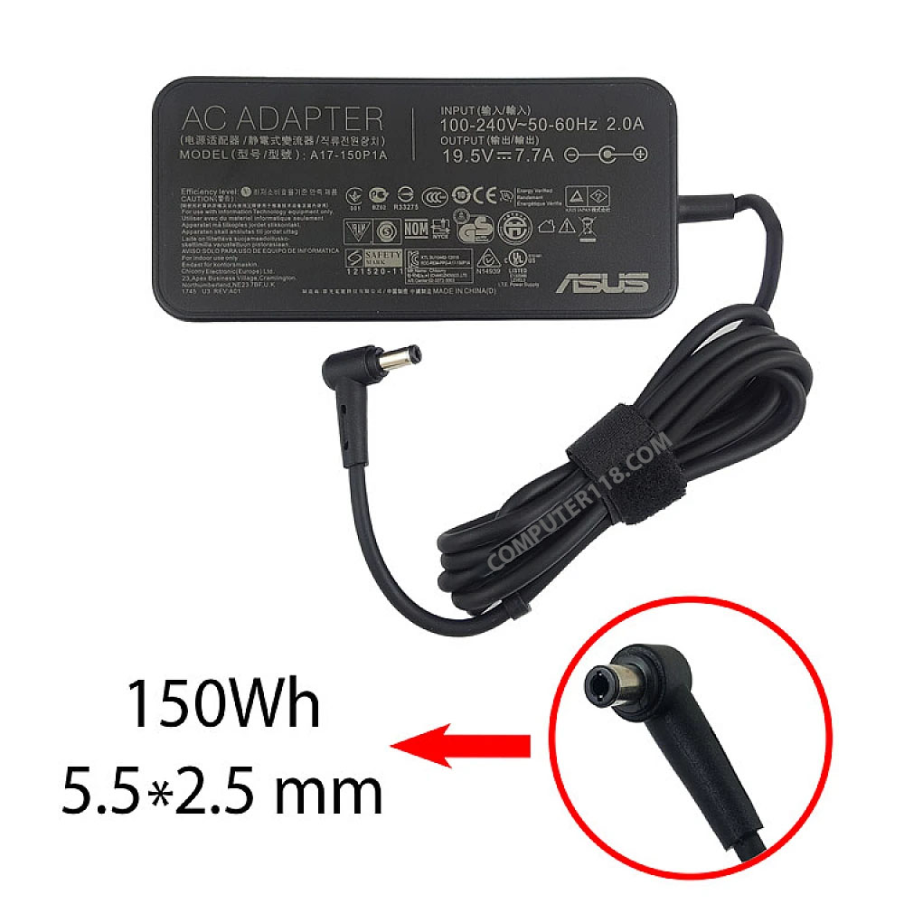 آداپتور لپ تاپ ایسوس 19.5V 7.7A Slim سرنرمال