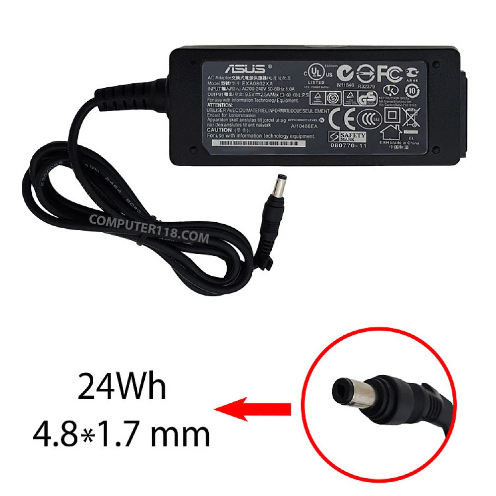 آداپتور لپ تاپ ایسوس 9.5V 2.5A 1
