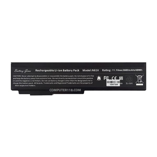 باتری لپ تاپ ایسوس Battery Asus A32-N61 6Cell مشکی-40 وات ساعت