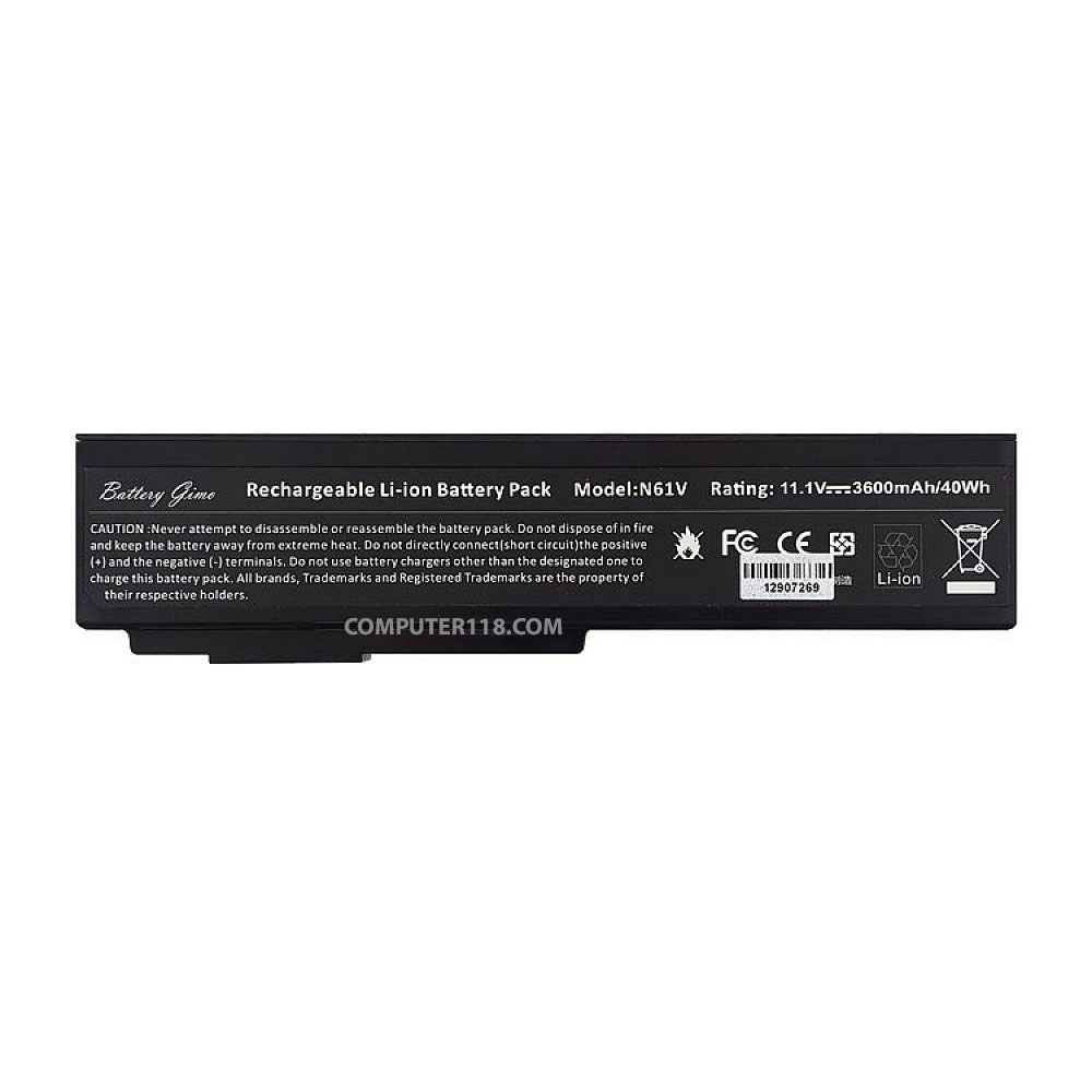 باتری لپ تاپ ایسوس Battery Asus A32-N61 6Cell مشکی-40 وات ساعت
