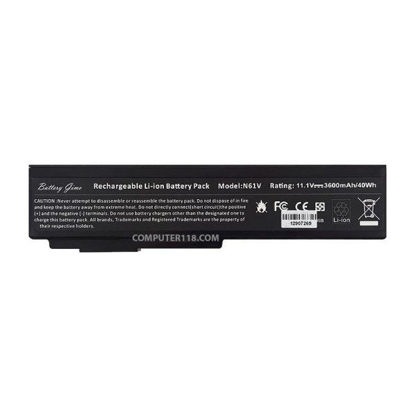 باتری لپ تاپ ایسوس Battery Asus A32-N61 6Cell مشکی-40 وات ساعت