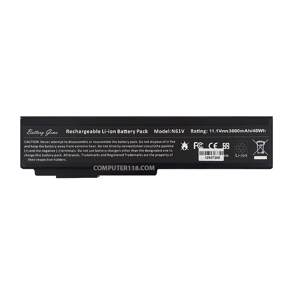 باتری لپ تاپ ایسوس Battery Asus A32-N61 6Cell مشکی-40 وات ساعت