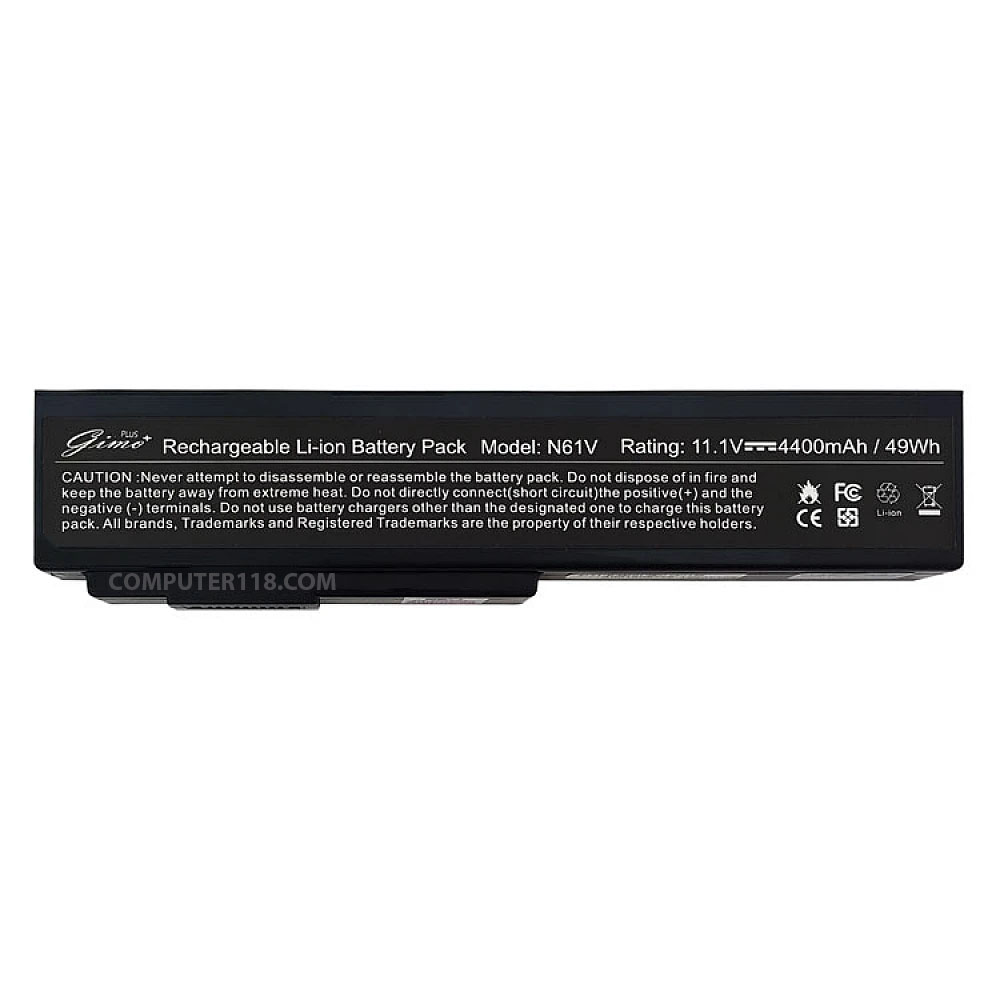 باتری لپ تاپ ایسوس Battery Asus A32-N61-6Cell مشکی-49 وات ساعت