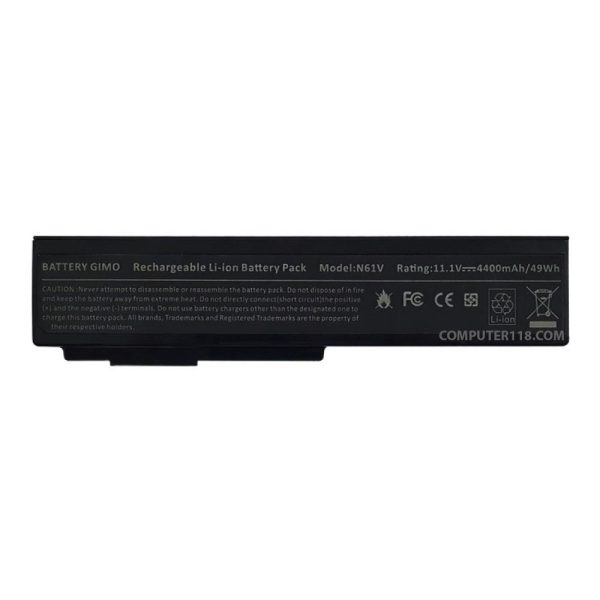 باتری لپ تاپ ایسوس Battery Asus A32-N61 مشکی-49 وات ساعت