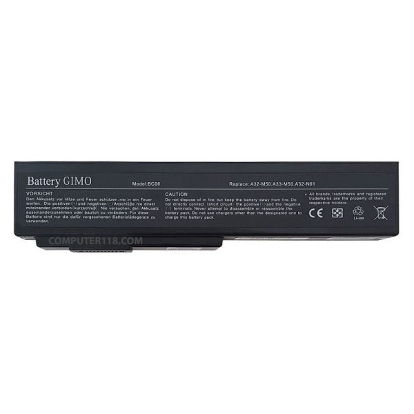 باتری لپ تاپ ایسوس Battery Asus N61 6Cell