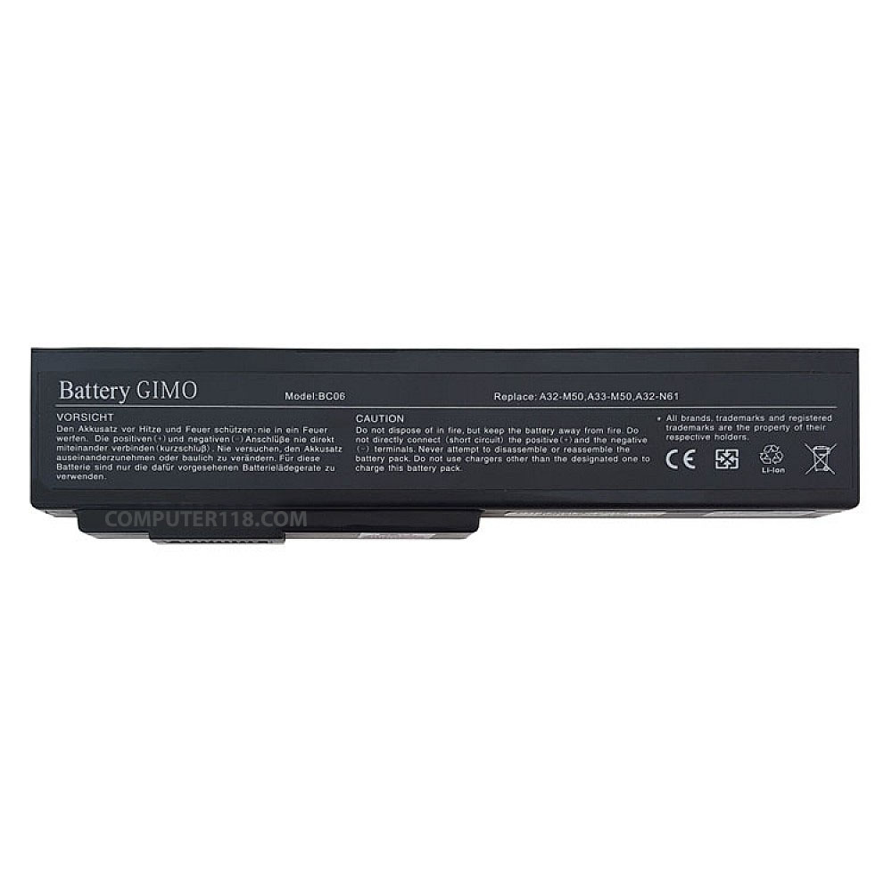 باتری لپ تاپ ایسوس Battery Asus N61 6Cell