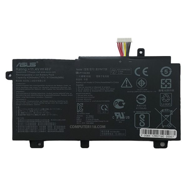 باتری لپ تاپ ایسوس FX504_B31N1726 Type A داخلی-اورجینال