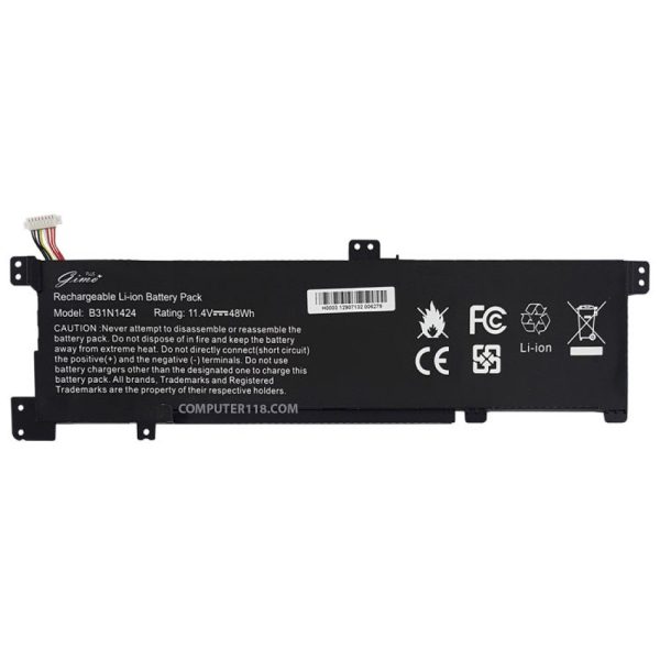 باتری لپ تاپ ایسوس K401_B31N1424 مشکی داخلی-48 وات ساعت