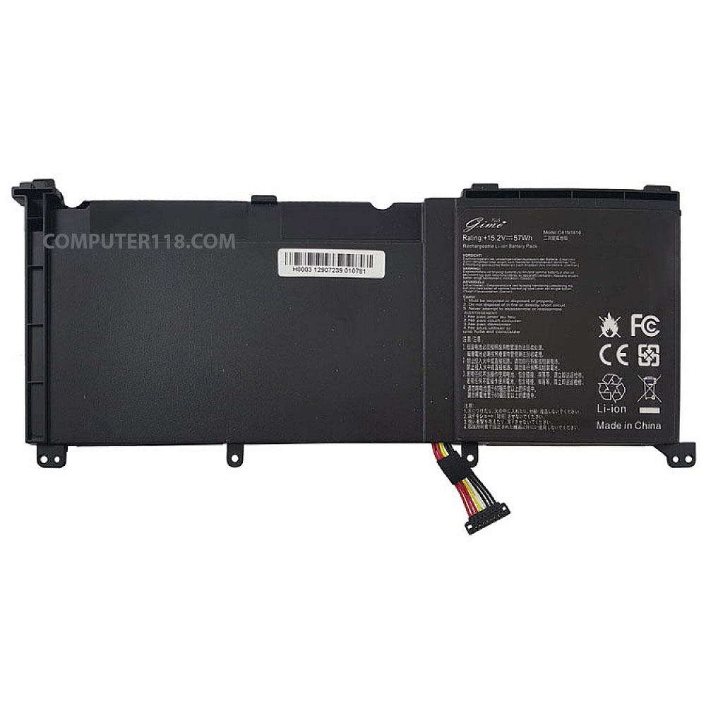 باتری لپ تاپ ایسوس ROG G501_ZenBook UX501_C41N1416 مشکی-داخلی-57 وات ساعت