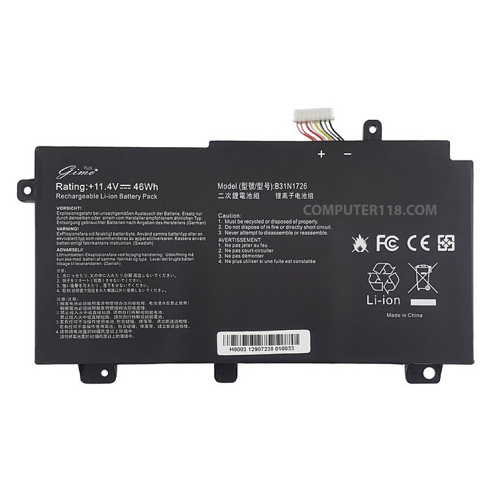 باتری لپ تاپ ایسوس TUF Gaming FX504-FX505GD_B31N1726 Type A_Gimo Plus مشکی داخلی-46 وات ساعت