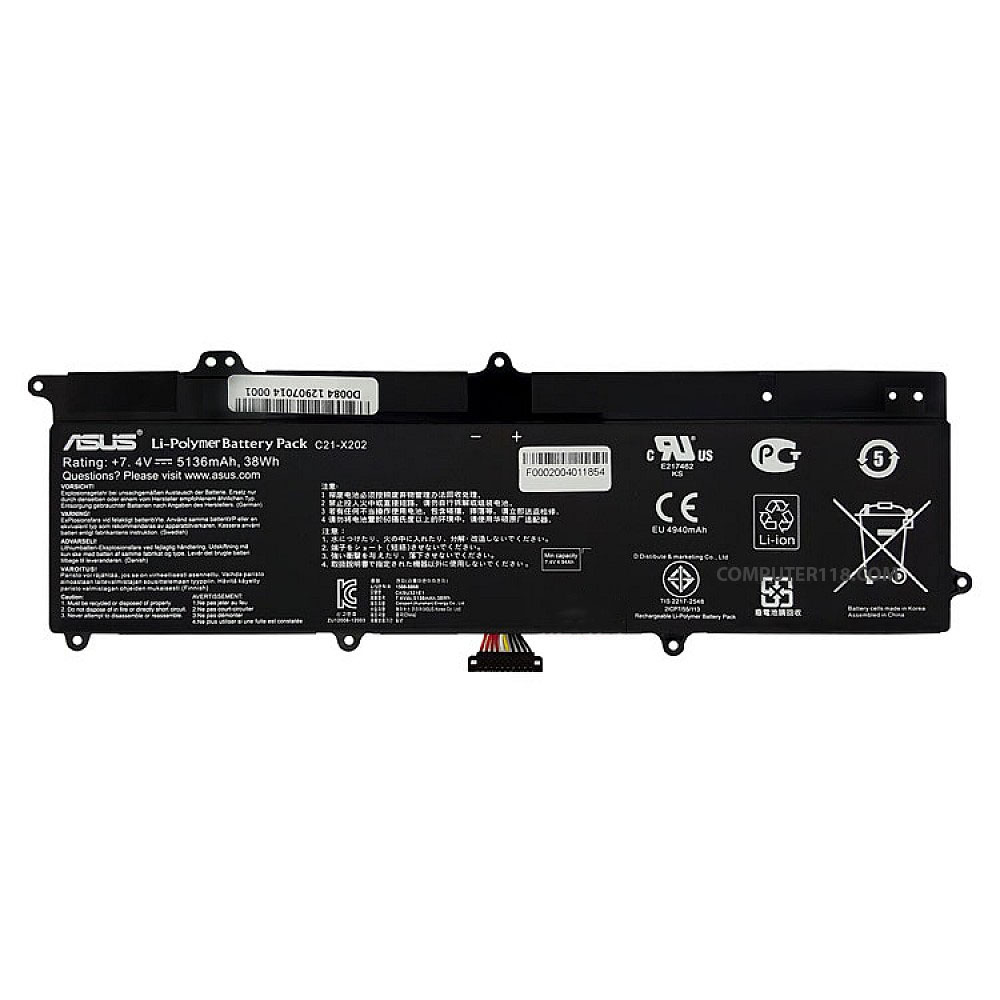 باتری لپ تاپ ایسوس VivoBook S200E مشکی-داخلی اورجینال