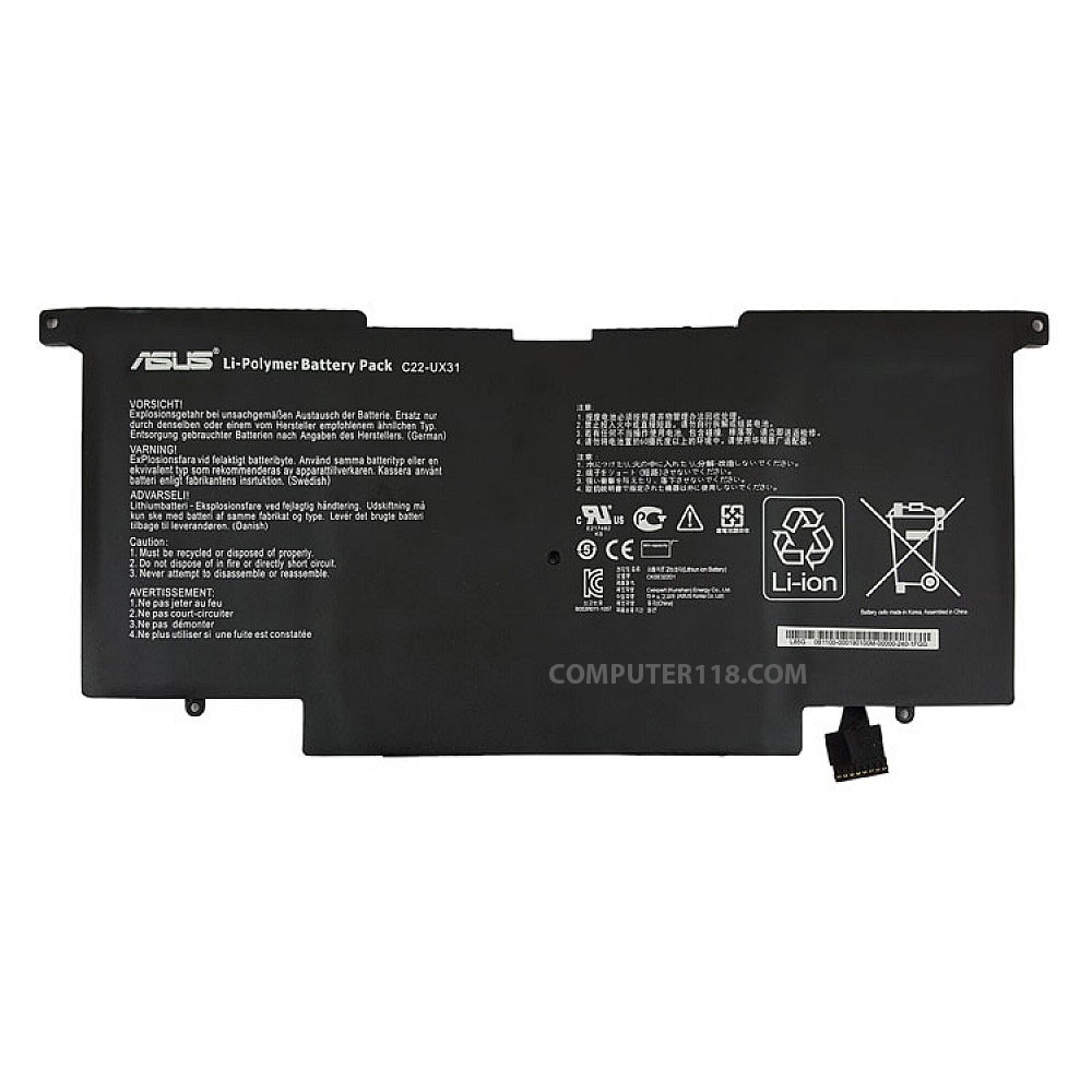 باتری لپ تاپ ایسوس ZenBook UX31 داخلی-50 وات ساعت