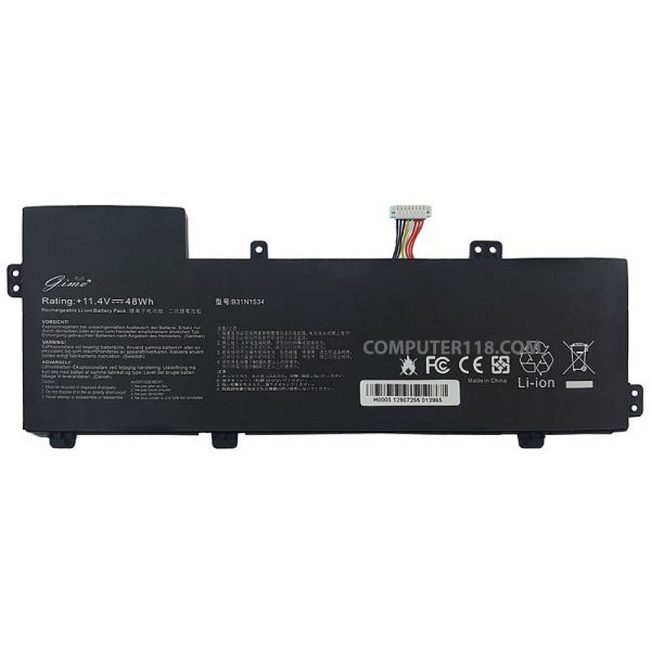 باتری لپ تاپ ایسوس ZenBook UX510UW_B31N1534 مشکی داخلی-48 وات ساعت