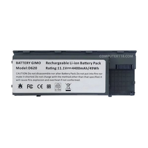 باتری لپ تاپ دل Battery Dell Latitude D620 6Cell نقره ای-45 وات ساعت