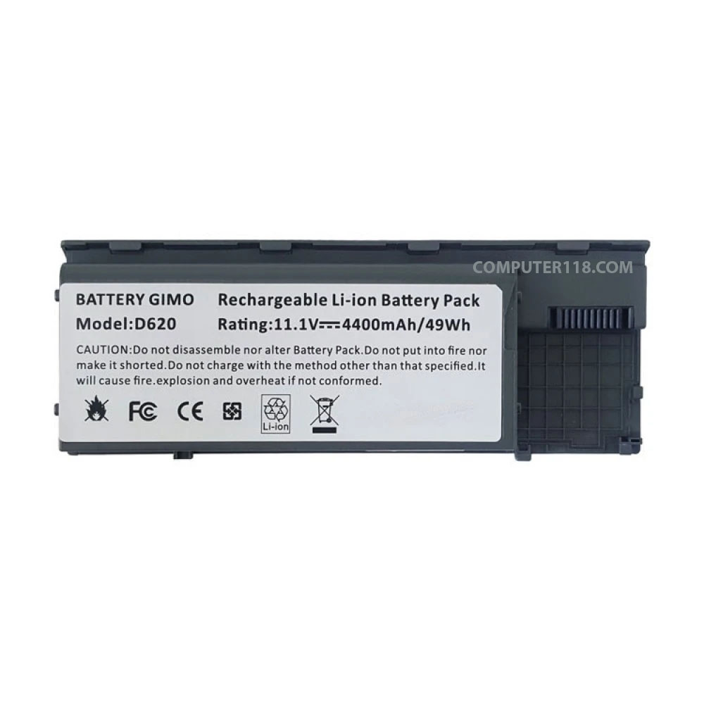 باتری لپ تاپ دل Battery Dell Latitude D620 6Cell نقره ای-45 وات ساعت