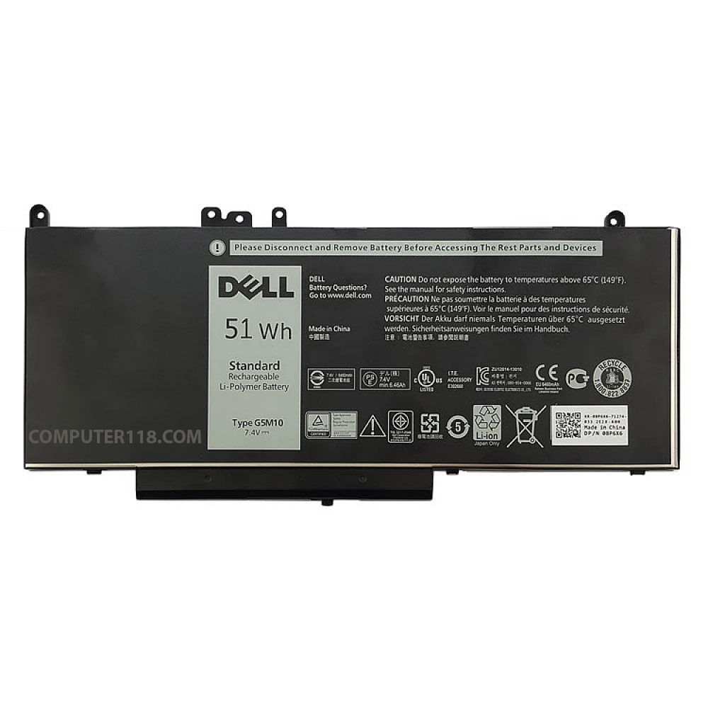 باتری لپ تاپ دل Latitude E5450_G5M10 مشکی اورجینال