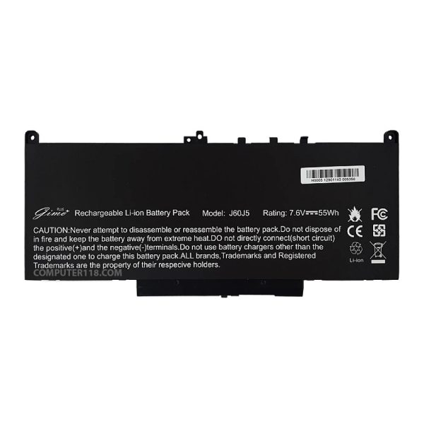 باتری لپ تاپ دل Latitude E7470_J60J5 مشکی داخلی-55 وات ساعت