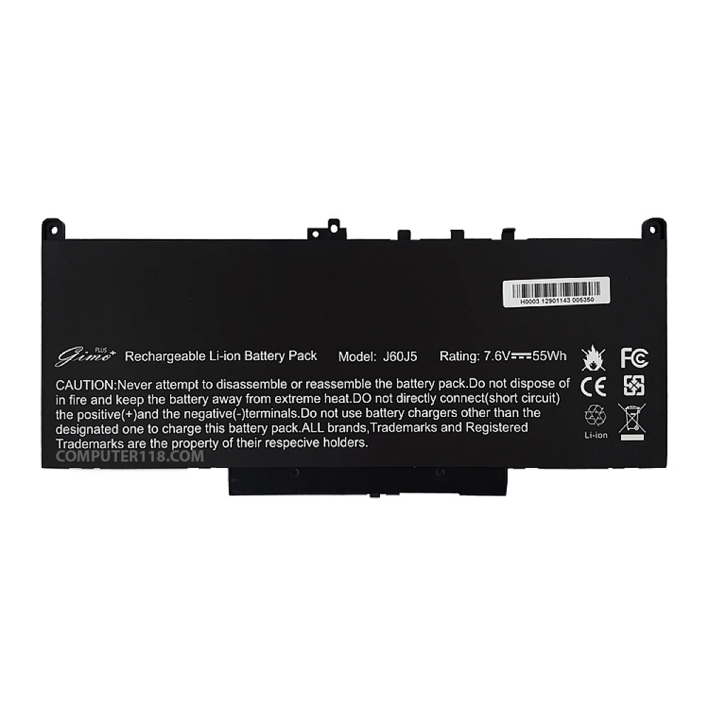 باتری لپ تاپ دل Latitude E7470_J60J5 مشکی داخلی-55 وات ساعت