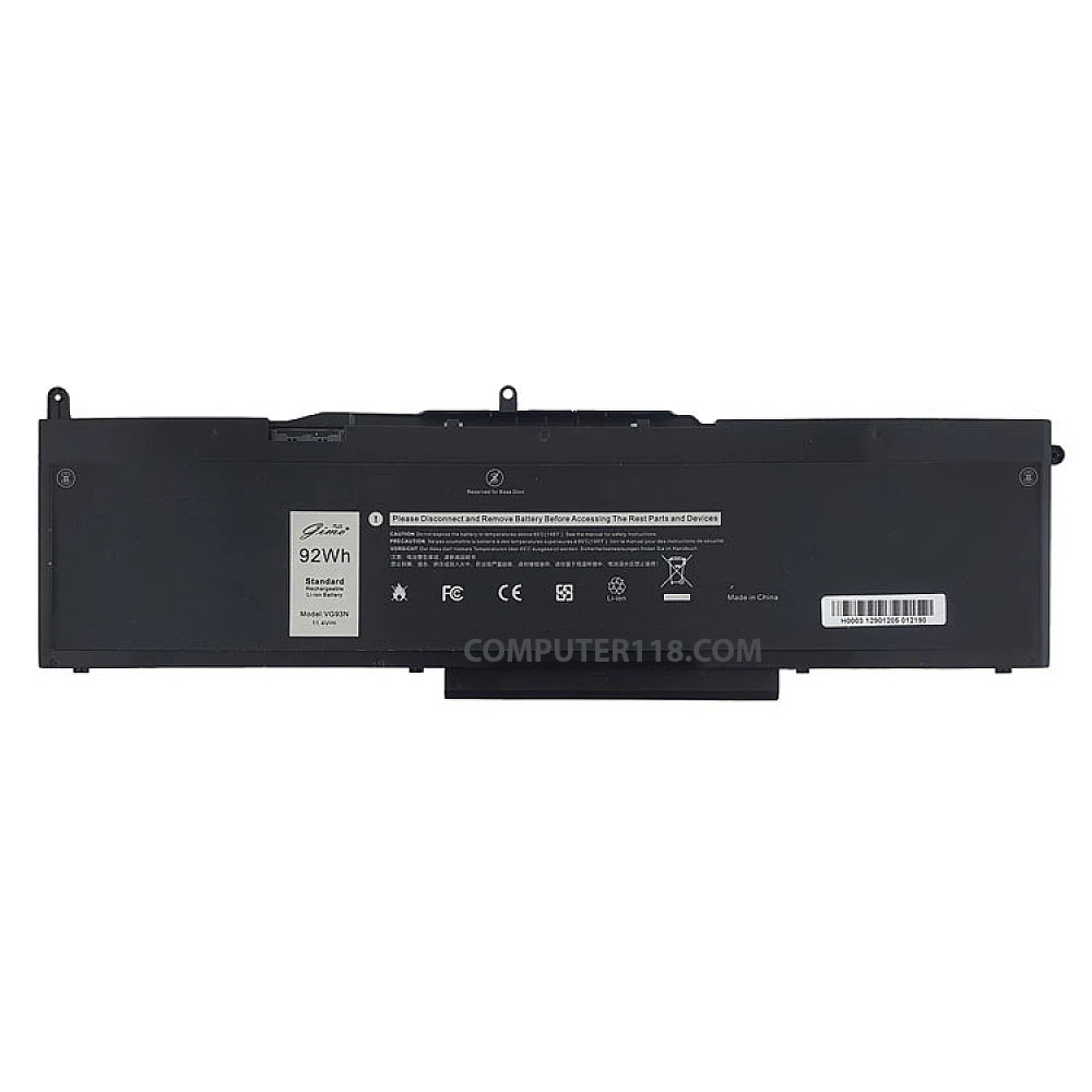 باتری لپ تاپ دل Precision 15 3520_VG93N مشکی داخلی-92 وات ساعت