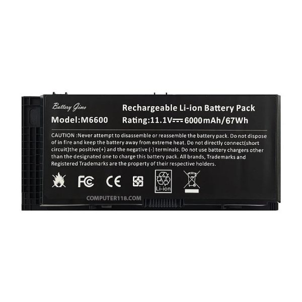باتری لپ تاپ دل Precision M4700-M6600-9Cell مشکی-67 وات ساعت
