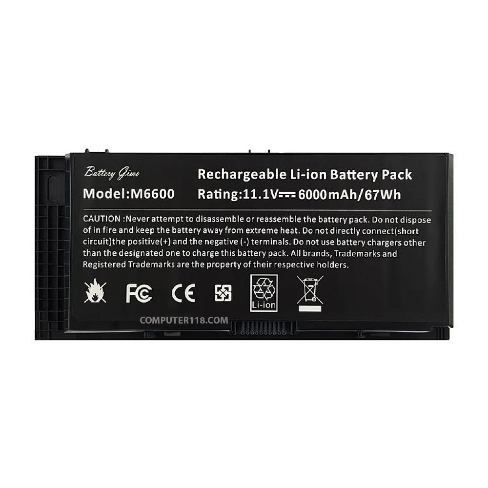 باتری لپ تاپ دل Precision M4700-M6600-9Cell مشکی-67 وات ساعت
