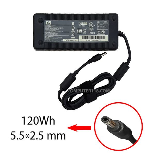 آداپتور لپ تاپ اچ پی 18.5V 6.5A سرنرمال
