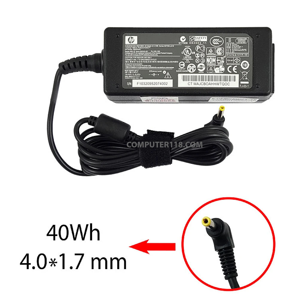 آداپتور لپ تاپ اچ پی 19.5V 2.05A سرزنبوکی-کابل دوتایی