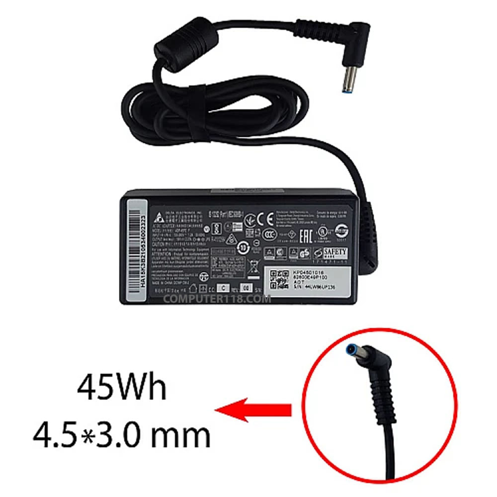 آداپتور لپ تاپ اچ پی 19.5V 2.37A سرفیش آبی
