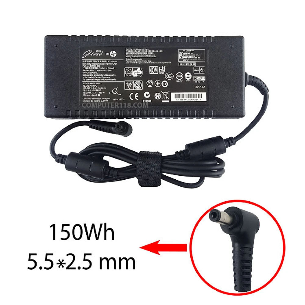 آداپتور لپ تاپ اچ پی 19.5V 7.7A سرنرمال